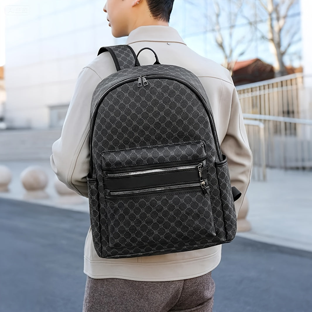 Men's & Women's Large Capacity Lightweight Backpack - 39.62cm Laptop Computer Bag, School Travel Backpack with Tablet Pocket, High Quality Backpack for College, Commuting, & s (Black/Grey, Casual/Dressy)