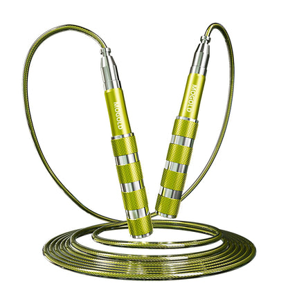 Adjustable Weighted Jump Rope for Fitness - Uncharged, Durable Metal with Secure Locking Mechanism, Ideal for Men & Women, Black/Yellow, Fitness Accessory|Sleek Metallic Finish|Secure Locking Mechanism, Jump Rope for Fitness