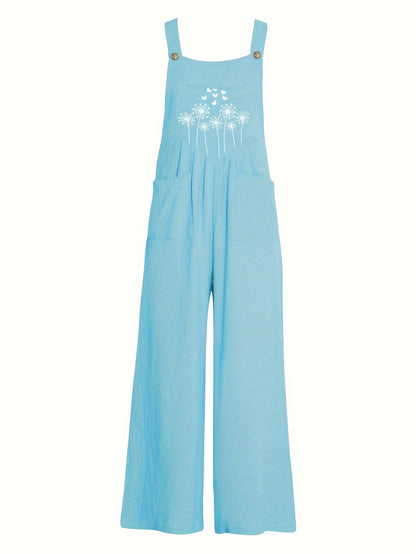 Women's Elegant Paisley Print Strap Pants - Lightweight 35% Side Pockets, Non-Stretch Fabric for Spring/Summer Casual & Formal Wear