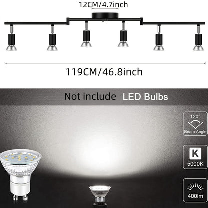 Kit de Iluminação LED 6 Luzes Preto