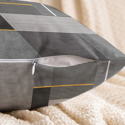 2pcs Modern Geometric Throw Pillow Covers, 45.72x45.72 cm, Dual-Sided Design, Soft Polyester, Zip Closure - Perfect for Living Room & Bedroom Decor (Inserts Not Included)