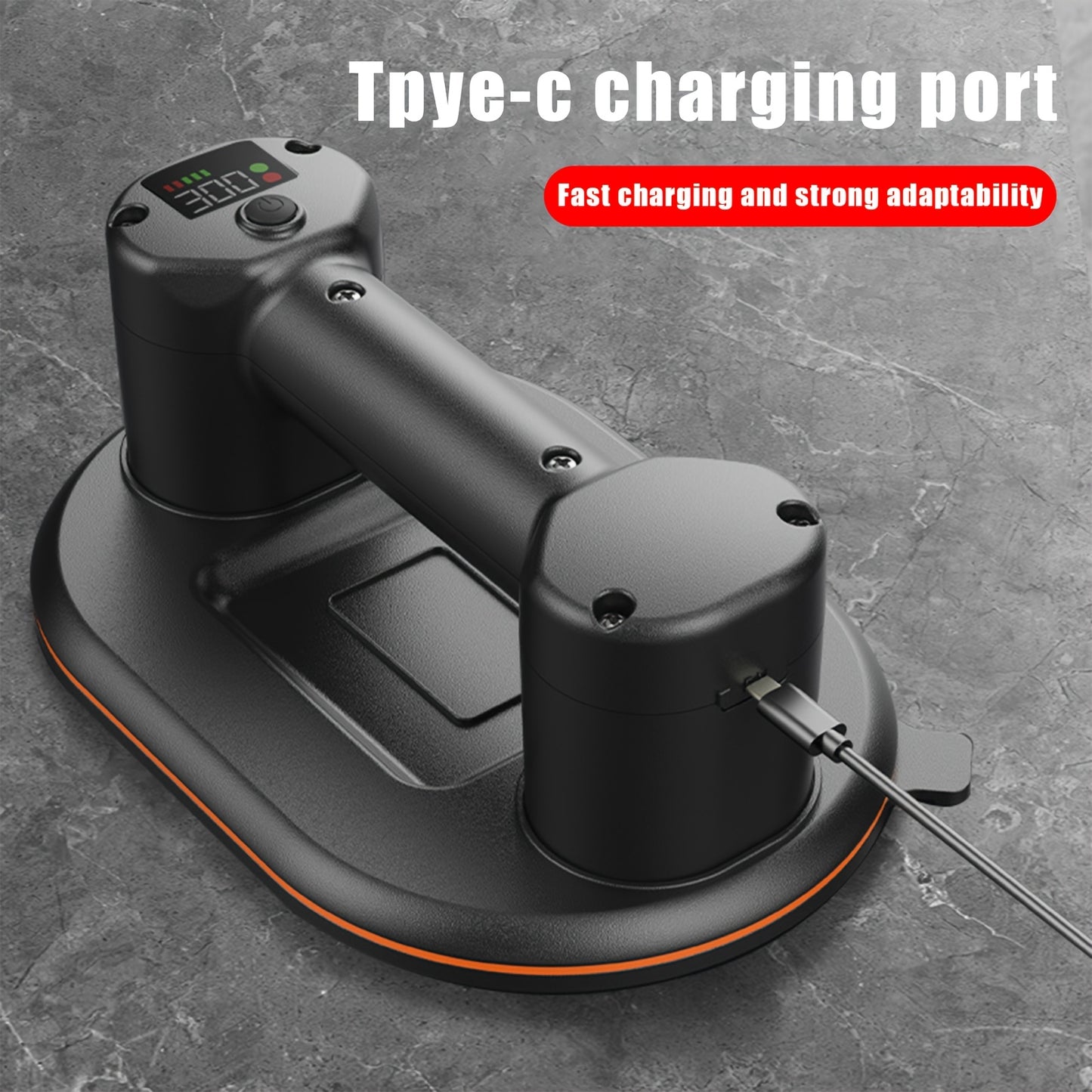 300KG Industrial Grade Electric Vacuum Suction Cup Heavy-duty Granite Tile Vacuum Elevator 3600mAh Battery For Moving Glass, Tile, And Stone Materials
