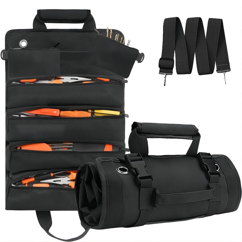 Tool Kit Set, Heavy-duty Tools Organizer For Men And Women, Portable Tools Storage Box With 2 Detachable Zipper Bags, Mini Portable Bag For Electricians And Mechanics