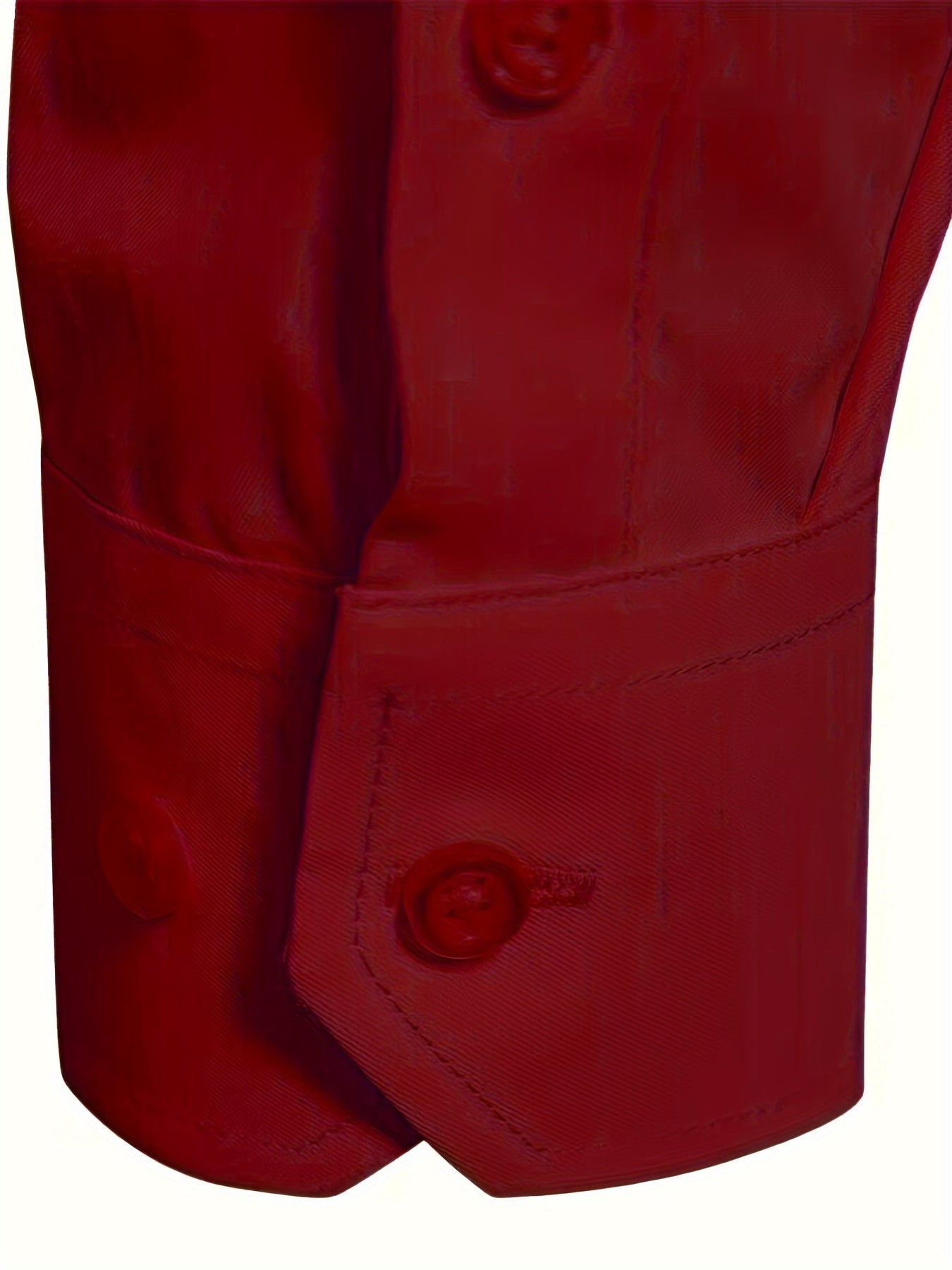 Men'S Slim Fit Long Sleeve Shirt - 55% Cotton, 40% Polyester, 5% Spandex, Solid Color, All-Season, Woven Fabric, Button-Up, Lapel Collar, Casual Weekend Wear, 125g/m²