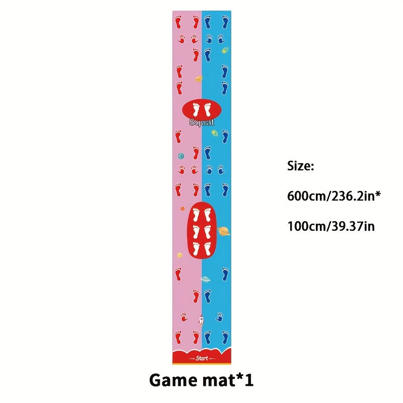 Laughter Guaranteed! 2-Player Hands&Feet Coordination Training Mat – Extra Large PVC Mat with Anti-Fade Printing, Perfect for Picnics, Team Retreats & Birthday Party Games