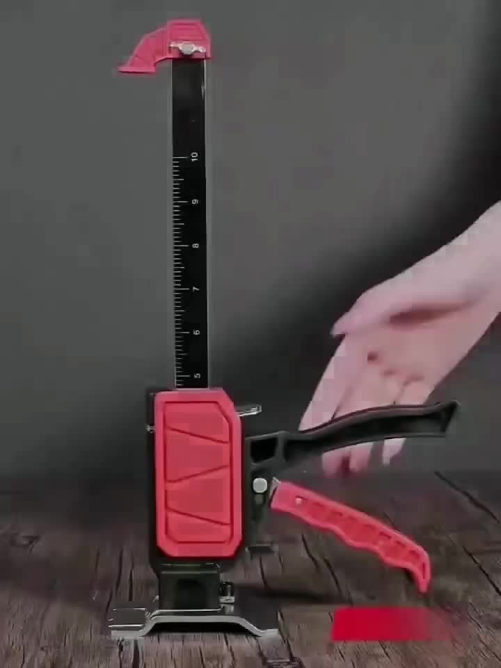 2pcs Heavy-Duty Manual Arm Jack - 200kg/440 lbs Capacity Construction Jack with Adjustable Height, Sturdy Base & Ergonomic Handle, Compact Portable Lifting Device with Stabilizing Feet for Furniture, Door, Cabinet Installatio