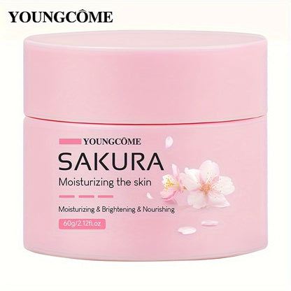 30/60g Sakura Facial Care Moisturizing Face Cream, Repairs Dry Skin, Protects Skin, Improves Skin Texture, Tightens Skin, Makes Skin Tender And Delicate, Suitable For All Skin Types, And Makes Your Skin Look Young With Plant