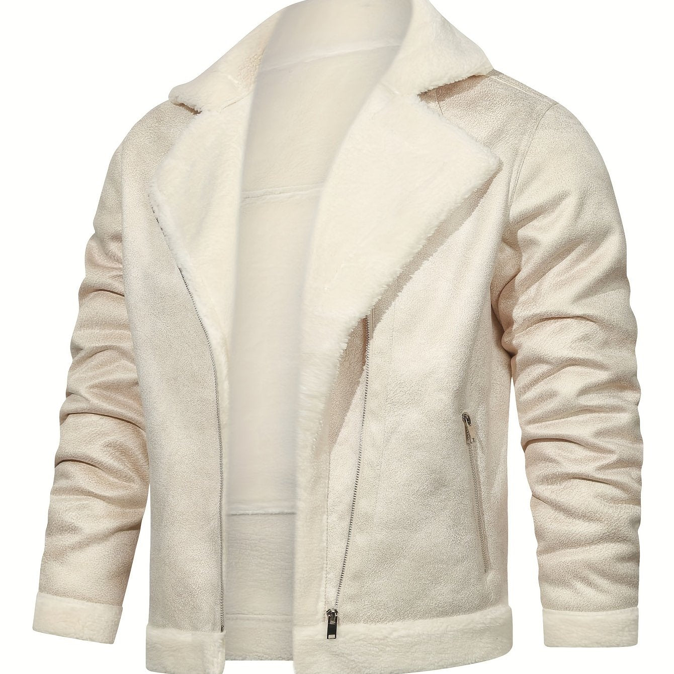 Men's Pu Jacket, Chic Faux Leather Jacket For Fall Winter
