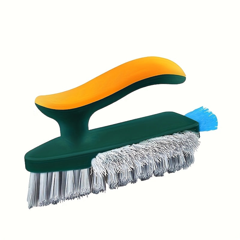 2-in-1 Gap & Floor Cleaning Brush - Durable Plastic, Portable Design with Attachments, Ideal for Bathroom, Kitchen, Living Room Cleaning, Medium Firmness, No Electricity Needed, Kitchen Cleaning Tool|Ergonomic Brush Design|Du
