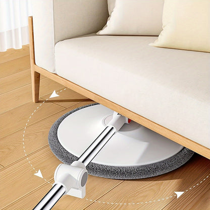 Joybos Spin Mop and Bucket System with 6 Microfiber Cloths - Hands-Free Wringing, 90° Adjustable Stainless Steel Handle, Dual Water Tanks for Clean/Dirty Separation - Efficient Floor Cleaner for Kitchen, Bathroom, Bedroom &