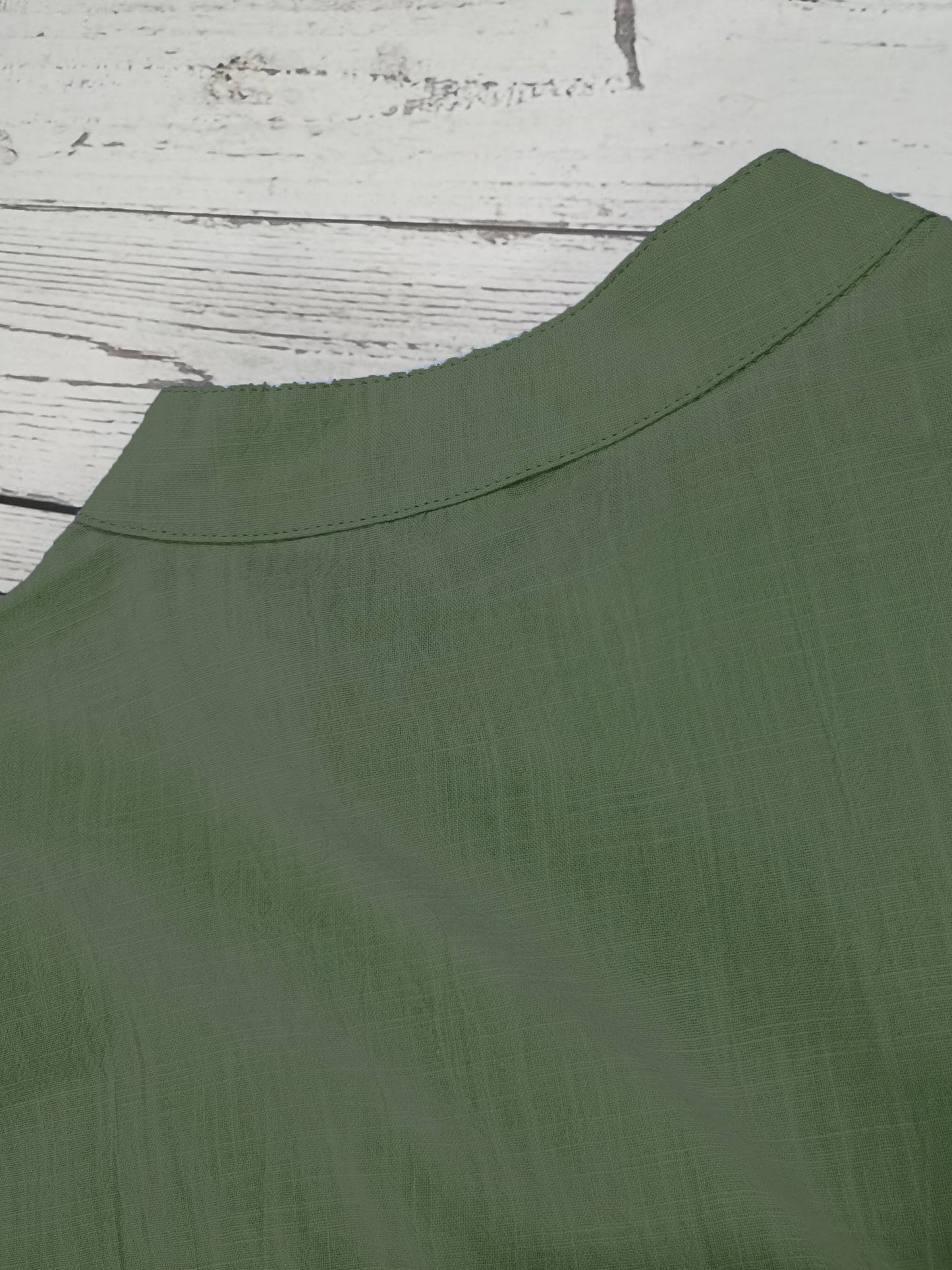 Men's Shirt Top, Solid Band Collar Short Sleeve Closure Summer Male Casual Henley Shirt For Daily Business Formal Shirts For Men