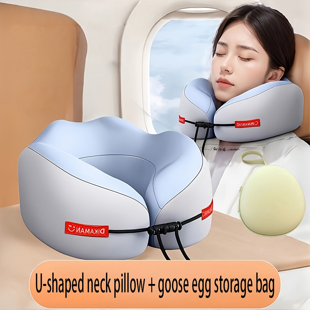 2pcs [Portable Neck Pillow] Ergonomic U-Shaped Neck Pillow+Fashion storage bag | Slow Rebound  for Head & Neck Support, Machine Washable Cover, Lightweight & Portable for Travel, Office, Airplane Use