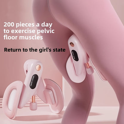 Aparelho para Exercícios do Pavimento Pélvico e Pernas - Equipamento de Ginástica Doméstica para Emagrecimento, Recuperação e Tonificação Muscular - Inúmeros Treinos, Material ABS Durável, Branco/Rosa