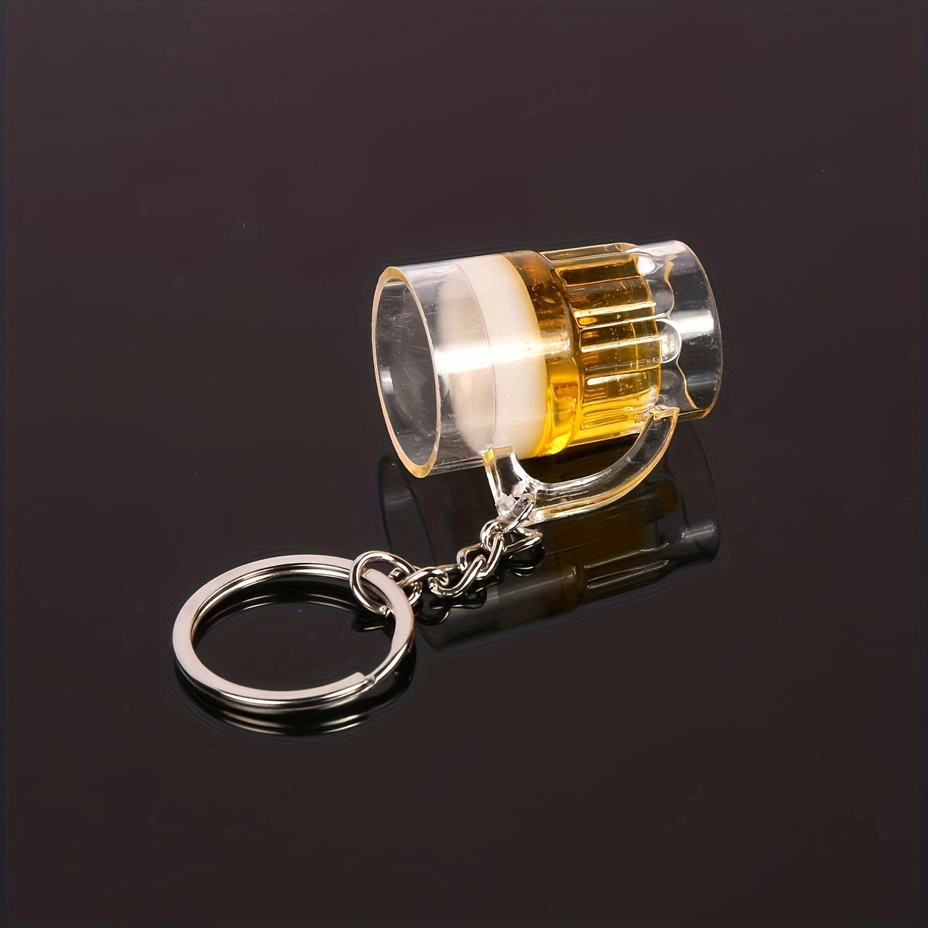 2pcs Oktoberfest Inspired Keychains - Realistic Glass Beer Mug Design, Perfect for DIY Jewelry and Decorative Accessories