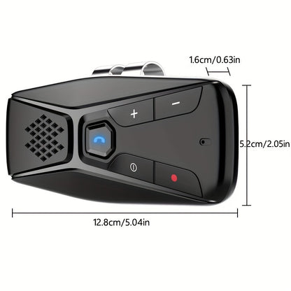 JaJaBor Wireless Car Kit Handsfree Speakerphone with Microphone Automatic Shut Down and Auto Connect, Voice Assistance with Clip