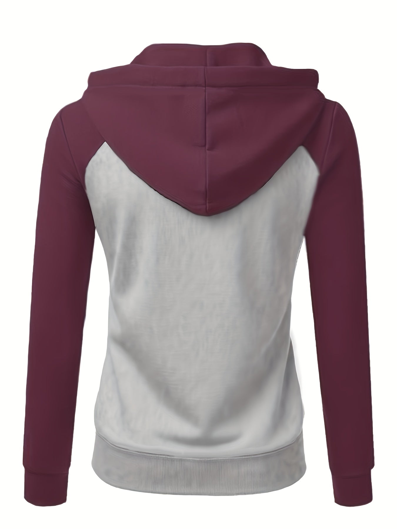 Women's Elegant Zip-Up Hooded Jacket - Slim Fit Winter Coat with Full-Zip Front Closure, Side Pockets - Machine Washable Outerwear for Office, Casual, Formal Events - Available Now!, Office Wear, Sleek Design, Soft Fabric, Fa