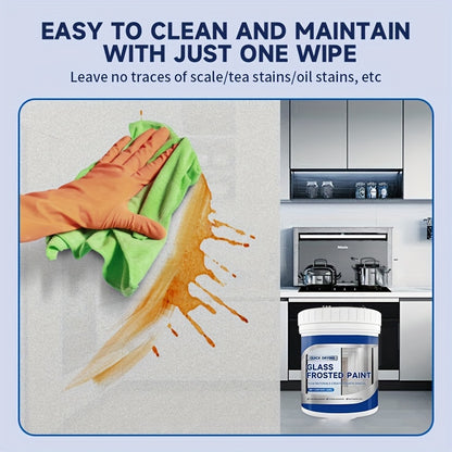 300/500g Matte Frosted Glass Paint - Waterproof, Privacy-Proof, Quick-Drying, Easy to Apply. Suitable for Bathroom and Window Glass, This Special Frosted Film Protects Privacy with a Blurred Effect, Water-Resistant Coating, B