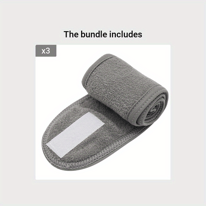 Solid Color Headband Adjustable Wide Hair Band Yoga Spa Bath Shower Makeup Wash Face Cosmetic Headband For Women Make Up Accessories