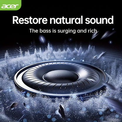 Acer OHR548 Pro Wireless Headphones | Wireless Active Noise Cancelling Headphones | Stereo | Deep Bass | Low Call Latency | Comfortable Wearing (Study/Business/Sports/Gym/Travel) | Compatible with (Mobile Phones/Tablets/Lapto