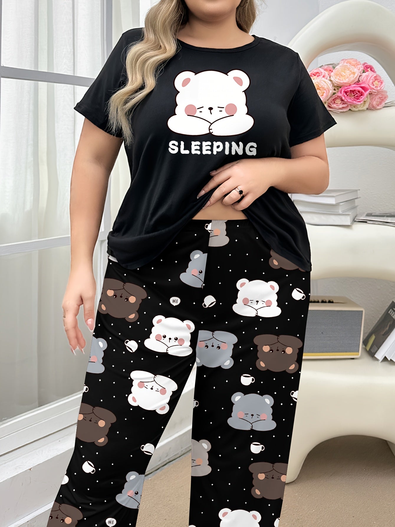 Women's Plus Size Casual Pajama Set