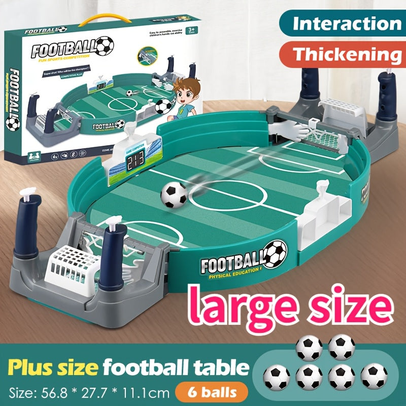 6pcs Balls Youth Desktop Football Game - Interactive Indoor Football Match with Accessories, Goal Actions, Ideal Day or Birthday Gifts, Father'S Day Gifts, Football Accessories, Large Size, 56.8x27.7x11.1cm, Football Accessor