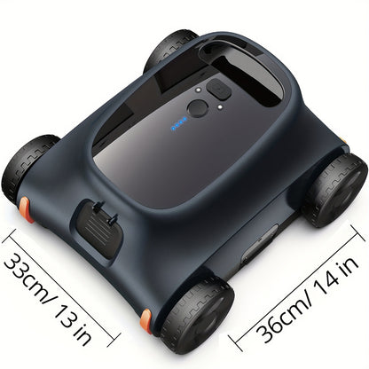 Seauto Robotic Pool Vacuum 180 Mins Running Up to 2000 Sq.ft, 180W Brushless Motor, 45, 000 Pa Powerful Suction for Above Ground Pool and In Ground Flat Pools