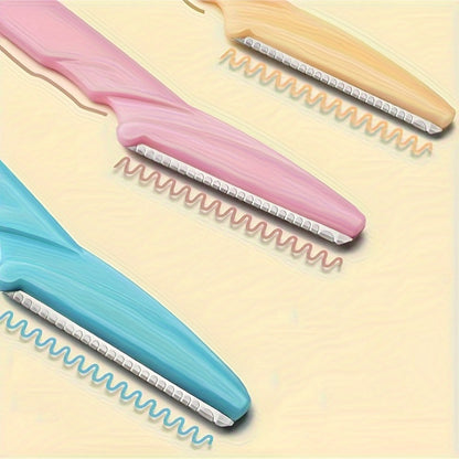 3-24pcs Eyebrow Razor Shaper Set, Facial Hair Remover Trimmer Grooming Kit for Women And Men, Stainless Steel, Non-Electric, No Battery Needed, with Various Colors for Versatility