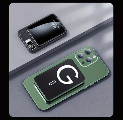 1pc KOILAGER 10000mAh Portable Power Bank with Ultrathin Magnetic Wireless Charging, 22.5W Super Fast Charge, PD20W Bi-directional Fast Charging, 15W Wireless Power, LED Display, Dual Power USB/Type-C for iPhone 16/15pro/14ma