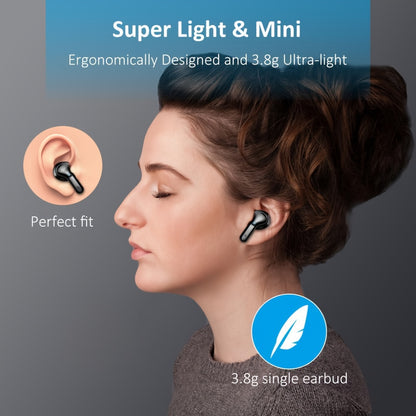 2025 New Wireless Earbuds with 40H Bass, ENC Noise Cancelling, 5.3 Headset, 4 HD Microphones, USB-C LED Display, for Android & iOS, Open-Back Design, Condenser Microphones, Non-Waterproof, Ideal for Gaming, Skateboarding, Sno
