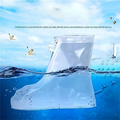 2pcs, Waterproof Shoe Cover, 1 Pair, Silicone Rain Boot Protector for Men and Women, Durable Non Slip Plastic Shoe Cover Protector with Waterproof Layer - Ideal Gift Choice!