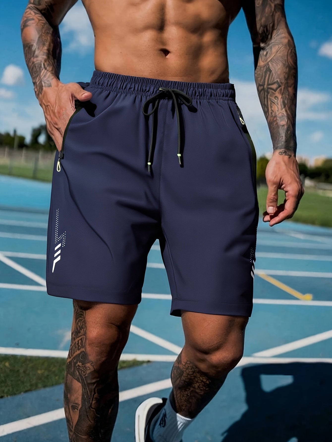 2025 Summer New Men'S Outdoor Sports Five-Finger Shorts for Running, Training, And Casual Beach Use