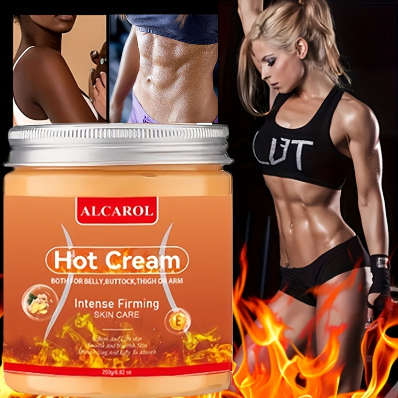 ALCAROL Thermal Cream 250g - Turmeric & Vitamin E Abdomen, Buttocks, Thighs and Arms Thermal Cream | Strong Firming + Deep Moisturizing + Promoting Perspiration | Exercise Burning Improves | Suitable for All Light Beige Types