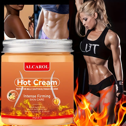 ALCAROL Thermal Cream 250g - Turmeric & Vitamin E Abdomen, Buttocks, Thighs and Arms Thermal Cream | Strong Firming + Deep Moisturizing + Promoting Perspiration | Exercise Burning Improves | Suitable for All Light Beige Types