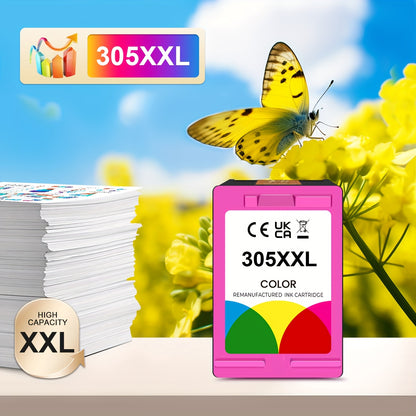 HP 305XXL Black Ink Cartridge Replacement for Deskjet 2700/2700e/2752/2752e/2742/2755/4100/4100e/4152/4155e/6000/6055/6400/6458/6458e - High-Yield, Compatible with HP 305XXL, Extended Printing, Cost-Effective Replacement Ink