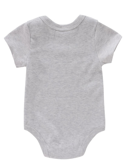 Newborn Infant Short Sleeve Romper "My Gramdma" Print Bodysuit Onesies For Baby Girls And Boys, Suitable For Indoor And Outdoor Wear