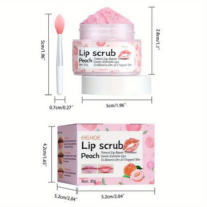 Peach Lip Scrub Exfoliating Fade Lip Lines Removing Dead Skin Moisturizing Care Makeup Dark Lip Corrector