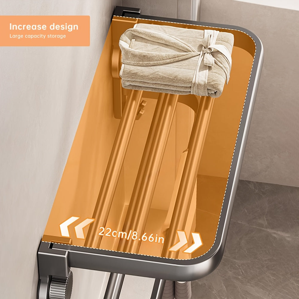 1pc Musurjoy Space-Saving Commercial Hand Towel Holder - Suction Cup Mount No Drilling, Heavy-Duty Bathroom Rack for Shower & Toilet Walls/Tiles, Multi-Functional Organizer, Easter Gift, Back-to- Season Choice