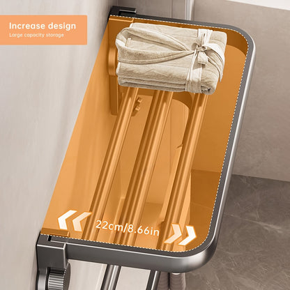 1pc Musurjoy Space-Saving Commercial Hand Towel Holder - Suction Cup Mount No Drilling, Heavy-Duty Bathroom Rack for Shower & Toilet Walls/Tiles, Multi-Functional Organizer, Easter Gift, Back-to- Season Choice