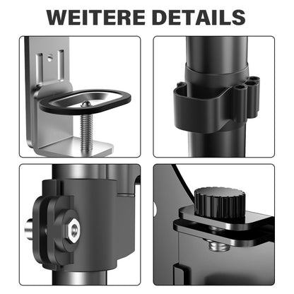 One Piece of a Double Arm Bracket for Desktop Monitors Ranging from 17 to 81.28 cm, Featuring Adjustable Height, Robust Load Capacity, And Customizable Viewing Angles.