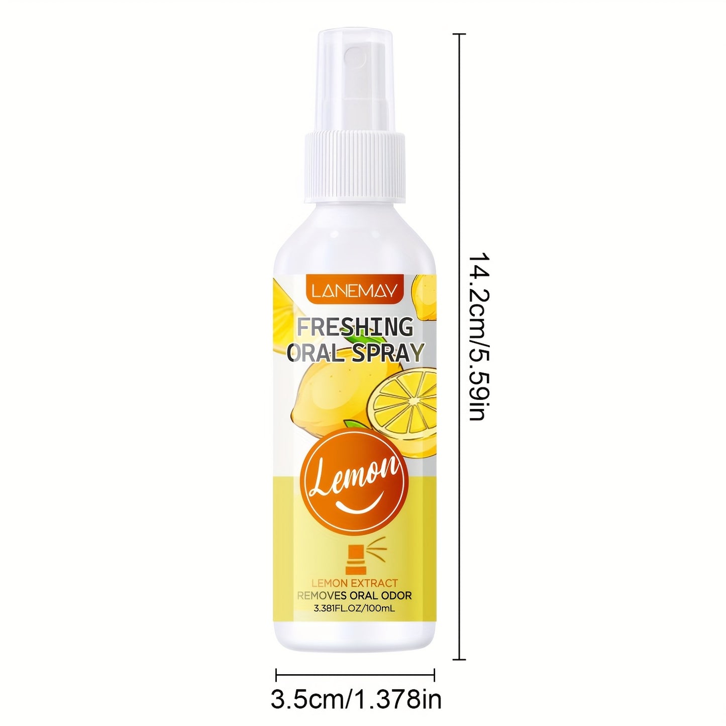 Lanemay Lemon Freshening Oral Spray with Mint - Paraben-Free, Soothes Dry Mouth, Freshens Breath, Leaves Mouth Feeling Clean - Ideal for Dry Mouth & Fresh Confidence, Breath Freshening Spray | Lemon Mint Flavor | Soothing Ora