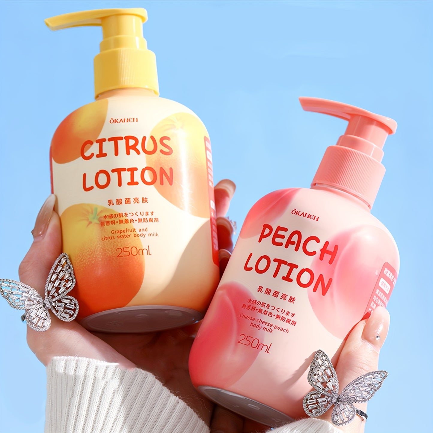 Peach | Citrus Body Lotion for Dry skin with Hyaluronic Acid | Nicotinamide | Vitamin C | Vitamin E
