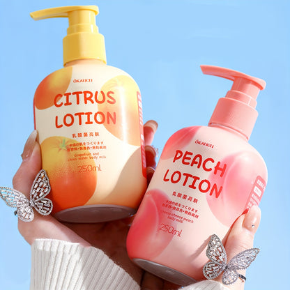 Peach | Citrus Body Lotion for Dry skin with Hyaluronic Acid | Nicotinamide | Vitamin C | Vitamin E