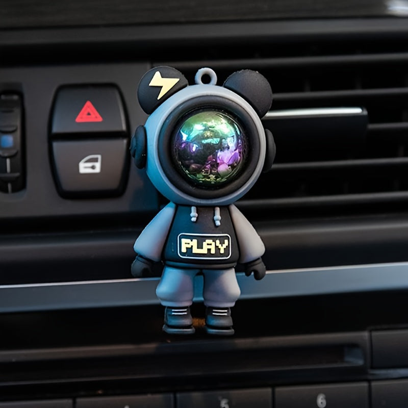 1pc Car Air Outlet Decoration Clip, Cartoon Astronaut Car Air Conditioning Aromatherapy Diffuser Clip, Car Interior Accessories (No Fragrance Oil) Eid Al-Adha Mubarak