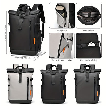 Large Capacity Expandable Laptop Backpack with 39.62cm Laptop Compartment - Heavy-Duty Travel Backpack, Adjustable Padded Shoulder Straps, Zipper Closure - Business, College, Gym, Backpack For Travel, College Student Gear, Se