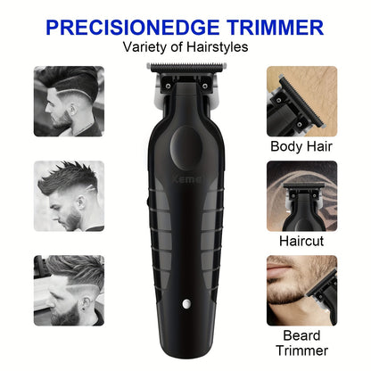 Kemei KM-2299 Professional Hair Clippers, USB Rechargeable Electric Hair Trimmer, Oil-Head Engraving Scissors, Powder Metallurgy Heads, Lithium Battery-18650 Series, ≤36V Operating Voltage, Salon Quality Hair Styling and Sh