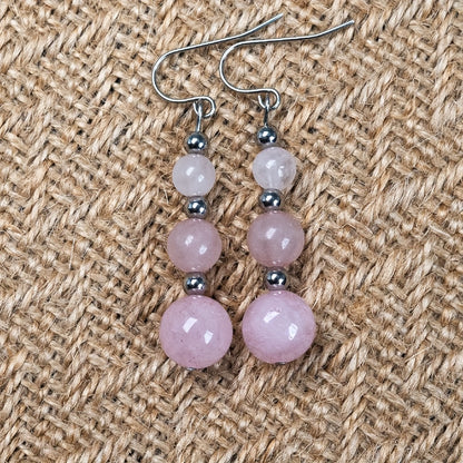 1Pair Handmade Natural Stone Earrings,Tiger Eye Bead Earrings,Aventurine Earrings,Carnelian Earrings for Women in Bohemian Style, Valentine's Day Gift