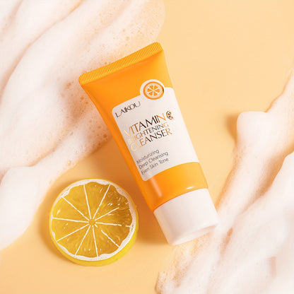 1pc 50g Vitamin C Cleanser, Facial Wash Cleanser, Gentle Cleansing Pores Cleanser, Brightening Oil Control Cleanser