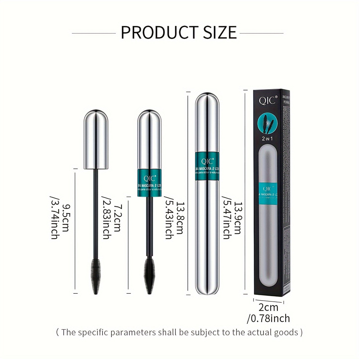 2-in-1 Black Lipstick & Mascara - Waterproof, Long-Lasting, Ethically Made Formula for All Skin Types