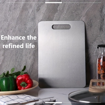 A Set of 1 Mini/Small/Medium/Large Stainless Steel Cutting Boards, Suitable for Home Kitchens And Convenient for Camping. These Durable And Corrosion-Resistant Boards Are Useful Kitchen Tools And Accessories.