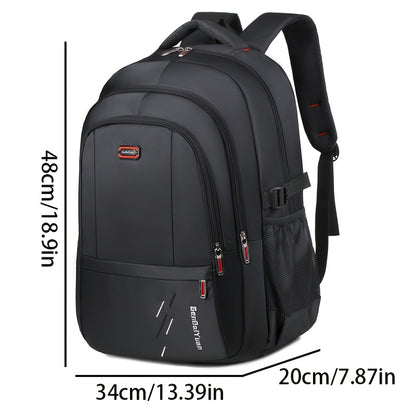 Large Capacity Travel Backpack with 43.18cm Laptop Compartment - Heavy-Duty High Quality, Adjustable Padded Straps & Zipper Closure, Durable Nylon Backpack For Men & Women, Business, Camping, Hiking, Backpack For Travel, Busi